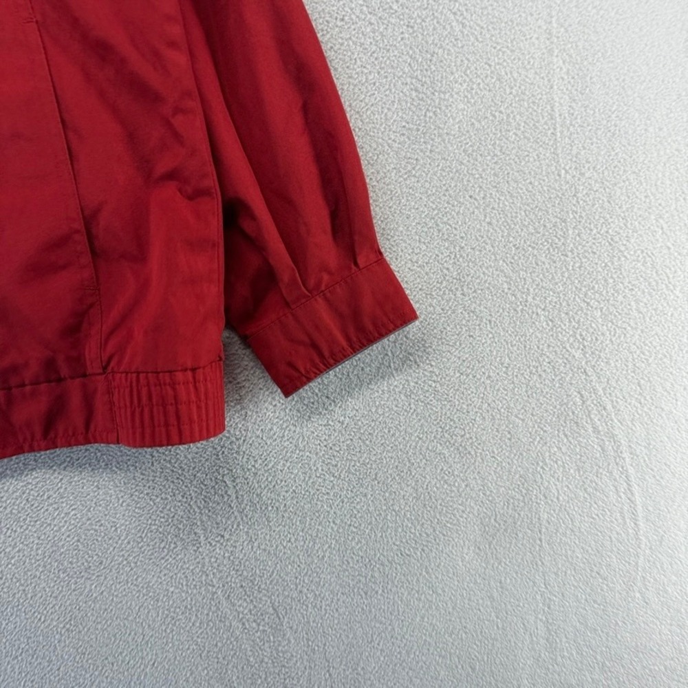 Vintage London Fog Jacket Men's 38 Small Red Full Ziip Bi Swing Bomber Crop Boxy - Picture 2 of 8